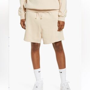 Nike Cream Athletic Shorts with Soft Fabric